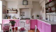 color rosa para una cocina antigua